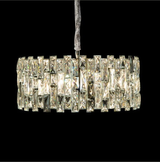 AICO Furniture Lighting Baguette 8 Light Chandelier in Clear - Furniture Land (Milwaukee, WI)