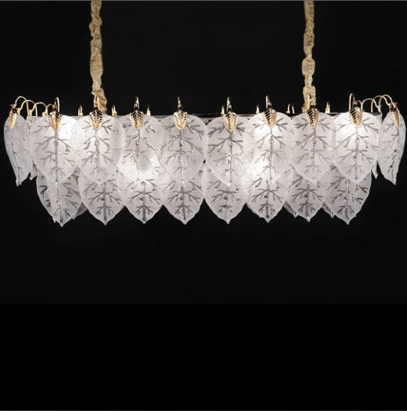 AICO Furniture Lighting Autumn Rectangular Light Chandelier in Clear - Furniture Land (Milwaukee, WI)
