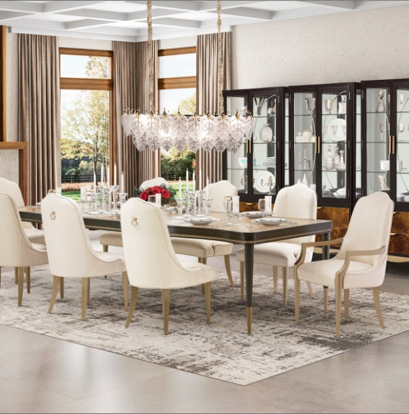 AICO Furniture Lighting Autumn Rectangular Light Chandelier in Clear - Furniture Land (Milwaukee, WI)