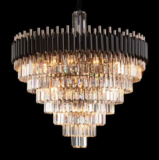 AICO Furniture Lighting Symphony Round 37 Light Chandelier in Clear - Furniture Land (Milwaukee, WI)