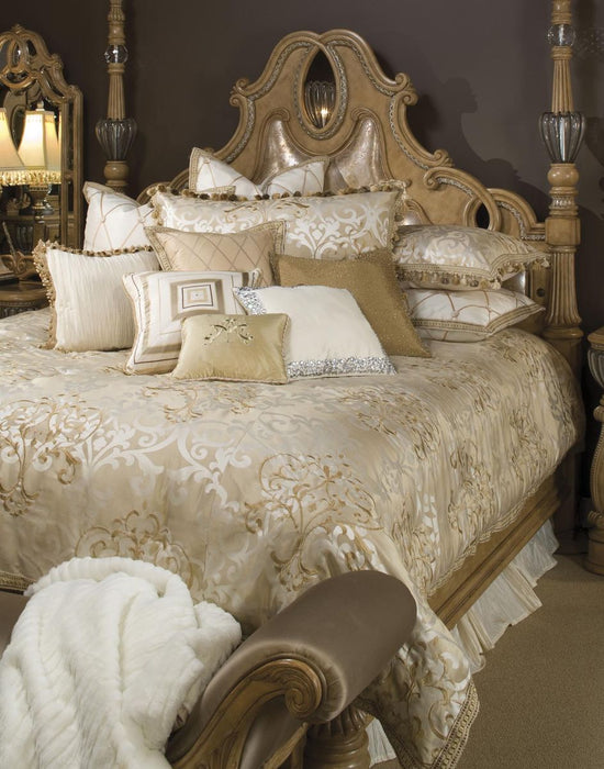 AICO Luxembourg 12-pc Queen Comforter Set in Cr√®me - Furniture Land (Milwaukee, WI)