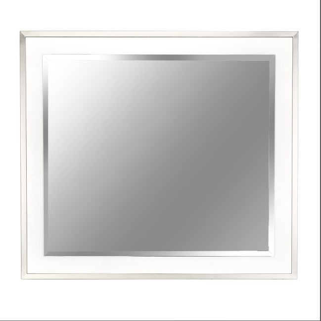 AICO Marquee Wall Mirror in Cloud White - Furniture Land (Milwaukee, WI)