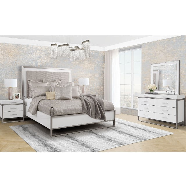 AICO Marquee Wall Mirror in Cloud White - Furniture Land (Milwaukee, WI)