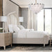AICO Malibu Crest Queen Curved Panel Bed in Chardonnay - Furniture Land (Milwaukee, WI)