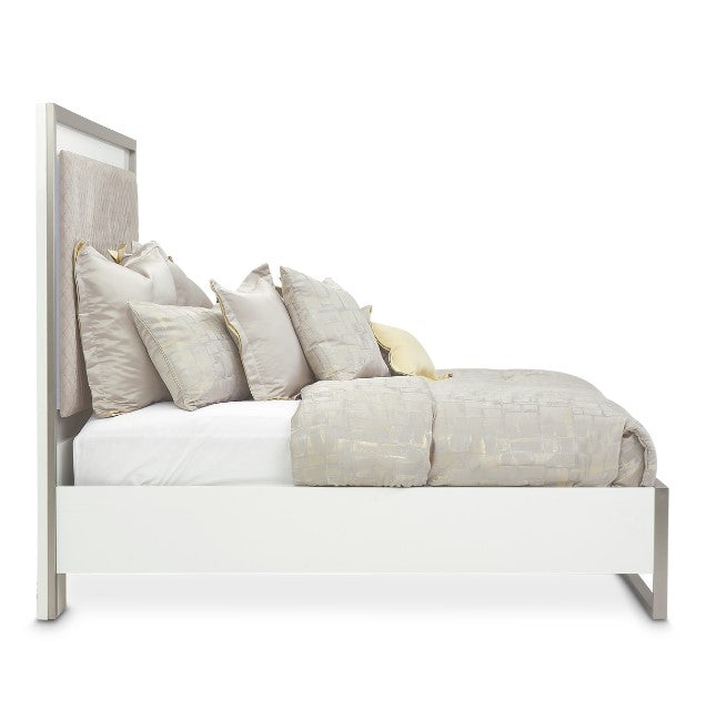 AICO Marquee Queen Panel Bed in Cloud White KI-MRQEQN-108 - Furniture Land (Milwaukee, WI)
