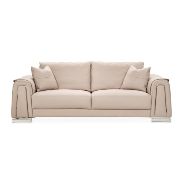AICO Furniture Mia Bella Bergamo Sofa in Stainless Steel - Furniture Land (Milwaukee, WI)