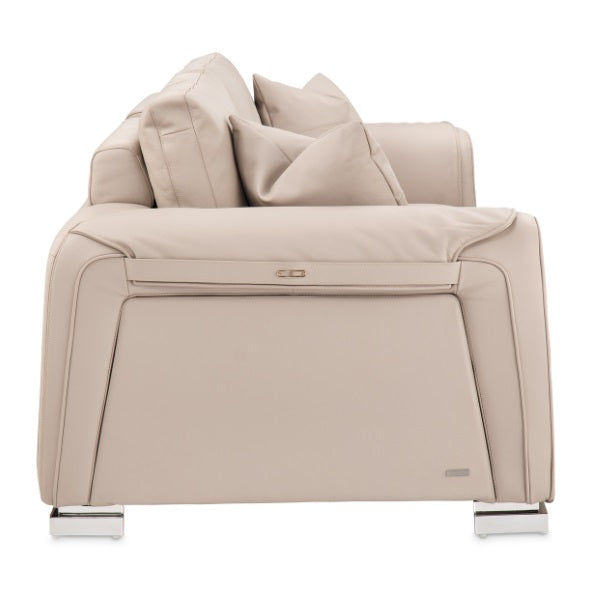 AICO Furniture Mia Bella Bergamo Sofa in Stainless Steel - Furniture Land (Milwaukee, WI)