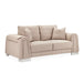 AICO Furniture Mia Bella Bergamo Loveseat in Stainless Steel - Furniture Land (Milwaukee, WI)