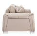 AICO Furniture Mia Bella Bergamo Loveseat in Stainless Steel - Furniture Land (Milwaukee, WI)