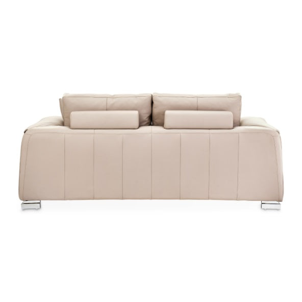 AICO Furniture Mia Bella Bergamo Loveseat in Stainless Steel - Furniture Land (Milwaukee, WI)