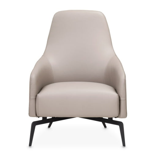 AICO Furniture Mia Bella Bergamo Accent Chair in Stainless Steel - Furniture Land (Milwaukee, WI)