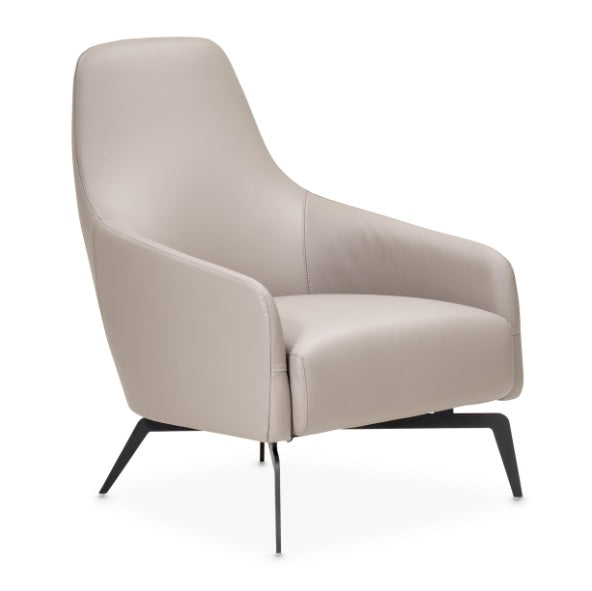 AICO Furniture Mia Bella Bergamo Accent Chair in Stainless Steel - Furniture Land (Milwaukee, WI)