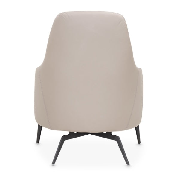 AICO Furniture Mia Bella Bergamo Accent Chair in Stainless Steel - Furniture Land (Milwaukee, WI)