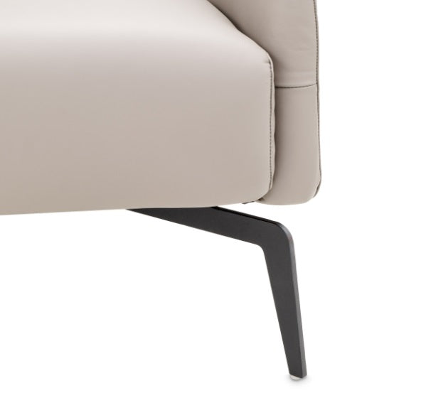 AICO Furniture Mia Bella Bergamo Accent Chair in Stainless Steel - Furniture Land (Milwaukee, WI)