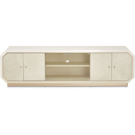 AICO La Rachelle Media Cabinet in Medium Champagne - Furniture Land (Milwaukee, WI)
