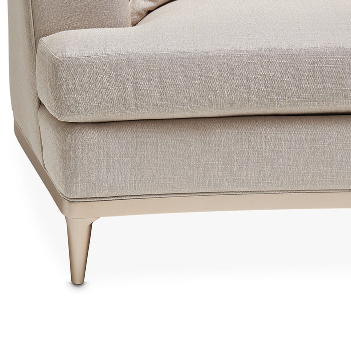 AICO Malibu Crest 3-Piece Sofa Sectional in Pearl Chardonnay - Furniture Land (Milwaukee, WI)