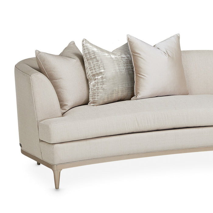 AICO Malibu Crest 3-Piece Sofa Sectional in Pearl Chardonnay - Furniture Land (Milwaukee, WI)