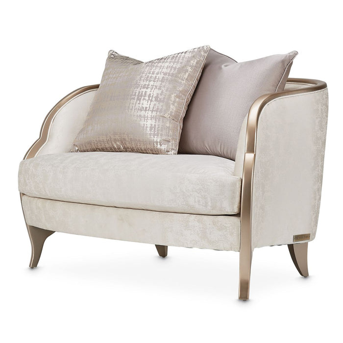 AICO Malibu Crest Chair & A Half in Chardonnay - Furniture Land (Milwaukee, WI)