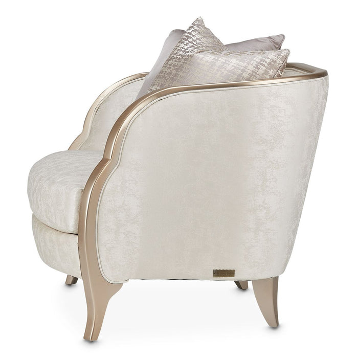 AICO Malibu Crest Chair & A Half in Chardonnay - Furniture Land (Milwaukee, WI)