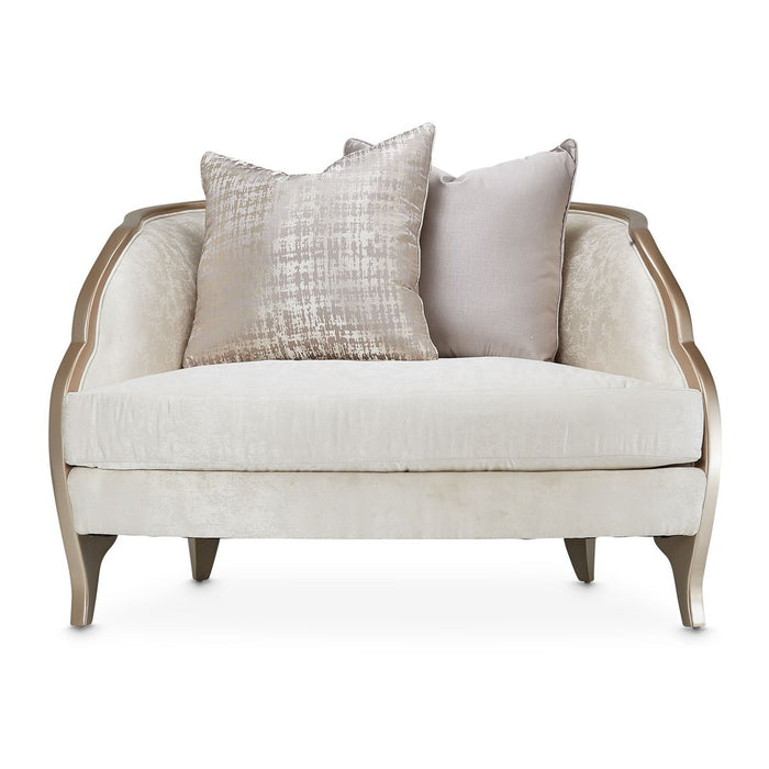 AICO Malibu Crest Chair & A Half in Chardonnay - Furniture Land (Milwaukee, WI)