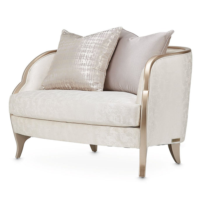 AICO Malibu Crest Chair & A Half in Chardonnay - Furniture Land (Milwaukee, WI)