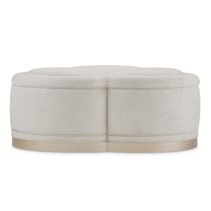 AICO Malibu Crest Cocktail Ottoman in Chardonnay - Furniture Land (Milwaukee, WI)