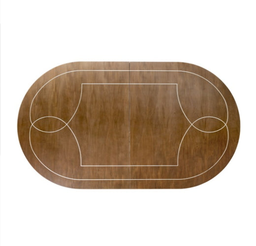 AICO Villa Cherie 4 Leg Oval Dining Table in Hazelnut - Furniture Land (Milwaukee, WI)