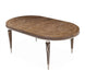 AICO Villa Cherie 4 Leg Oval Dining Table in Hazelnut - Furniture Land (Milwaukee, WI)