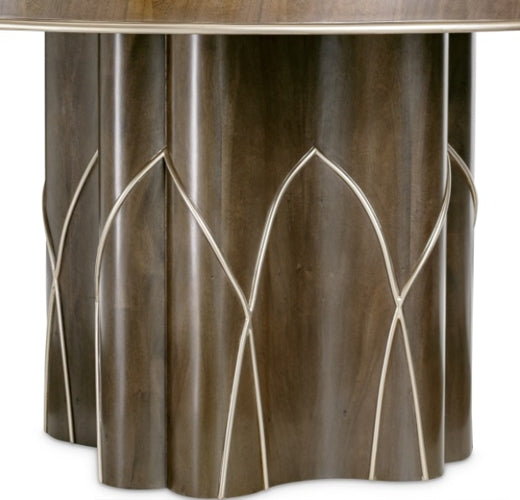 AICO Villa Cherie Round Dining Table in Hazelnut - Furniture Land (Milwaukee, WI)