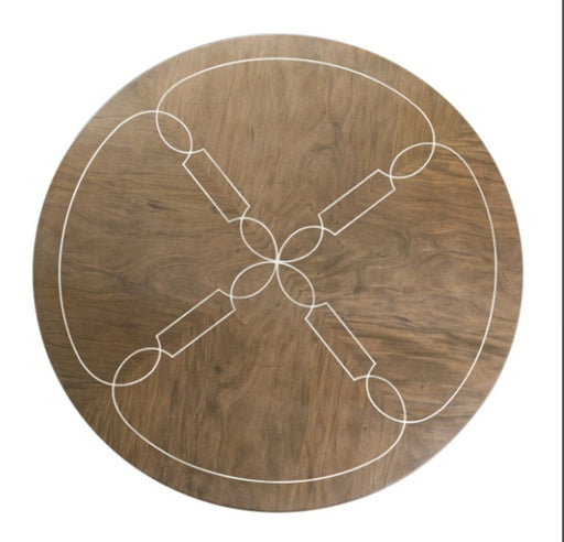 AICO Villa Cherie Round Dining Table in Hazelnut - Furniture Land (Milwaukee, WI)