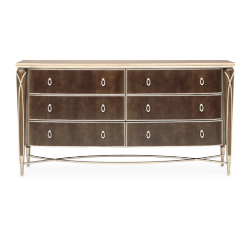 AICO Villa Cherie Dresser in Hazelnut - Furniture Land (Milwaukee, WI)