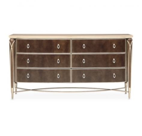 AICO Villa Cherie Dresser in Hazelnut - Furniture Land (Milwaukee, WI)