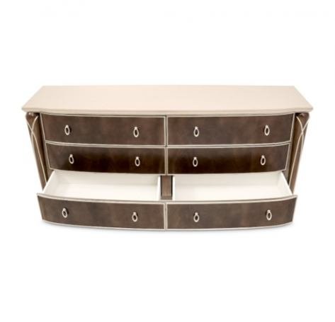 AICO Villa Cherie Dresser in Hazelnut - Furniture Land (Milwaukee, WI)
