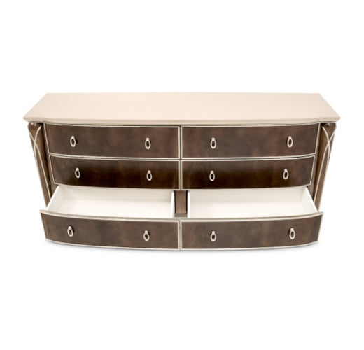 AICO Villa Cherie Dresser in Hazelnut - Furniture Land (Milwaukee, WI)