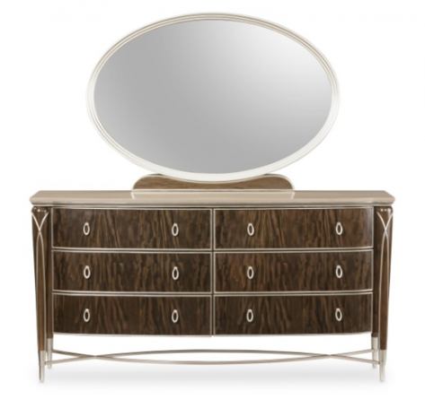 AICO Villa Cherie Dresser in Hazelnut - Furniture Land (Milwaukee, WI)