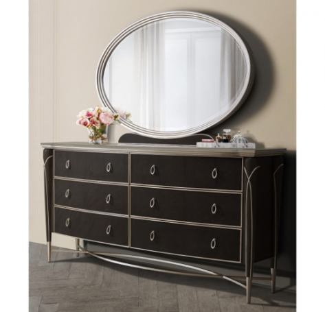AICO Villa Cherie Dresser in Hazelnut - Furniture Land (Milwaukee, WI)
