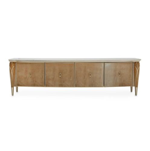AICO Villa Cherie Media Cabinet in Caramel - Furniture Land (Milwaukee, WI)