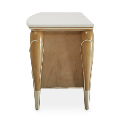 AICO Villa Cherie Media Cabinet in Caramel - Furniture Land (Milwaukee, WI)