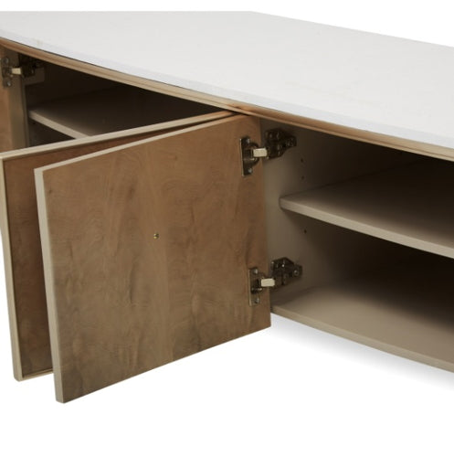 AICO Villa Cherie Media Cabinet in Caramel - Furniture Land (Milwaukee, WI)