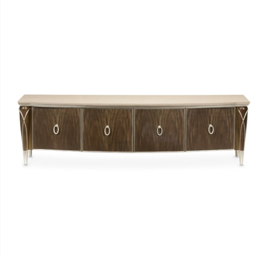 AICO Villa Cherie Media Cabinet in Hazelnut - Furniture Land (Milwaukee, WI)