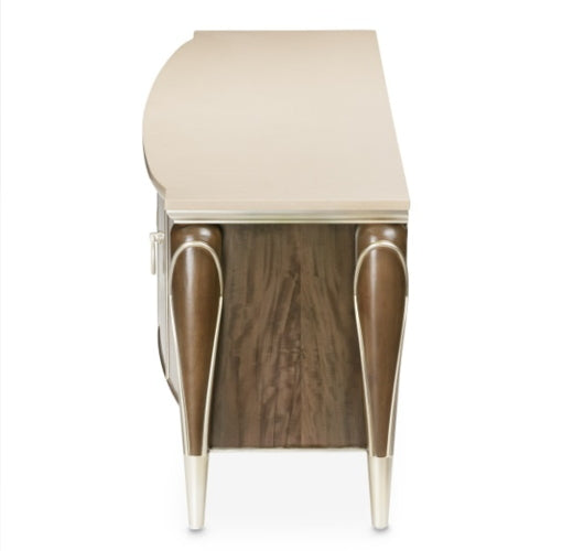 AICO Villa Cherie Media Cabinet in Hazelnut - Furniture Land (Milwaukee, WI)