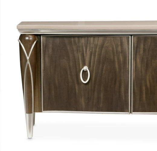 AICO Villa Cherie Media Cabinet in Hazelnut - Furniture Land (Milwaukee, WI)