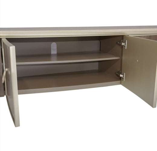 AICO Villa Cherie Media Cabinet in Hazelnut - Furniture Land (Milwaukee, WI)