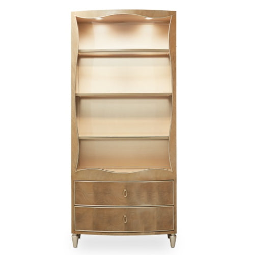 AICO Villa Cherie Bookcase in Caramel - Furniture Land (Milwaukee, WI)