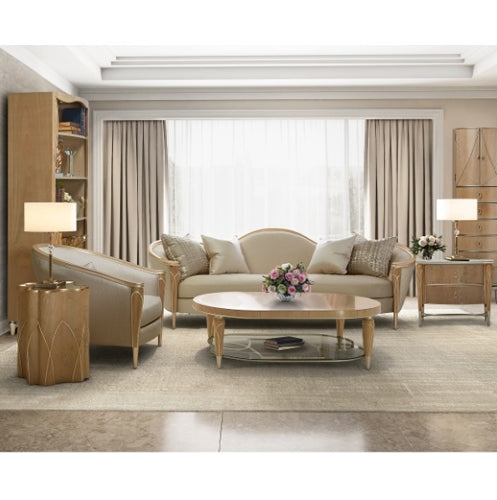AICO Villa Cherie End Table in Caramel - Furniture Land (Milwaukee, WI)