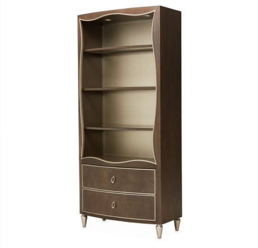 AICO Villa Cherie Bookcase in Hazelnut - Furniture Land (Milwaukee, WI)