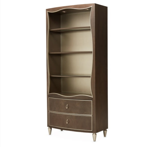AICO Villa Cherie Bookcase in Hazelnut - Furniture Land (Milwaukee, WI)