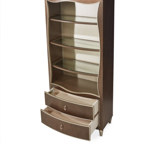 AICO Villa Cherie Bookcase in Hazelnut - Furniture Land (Milwaukee, WI)