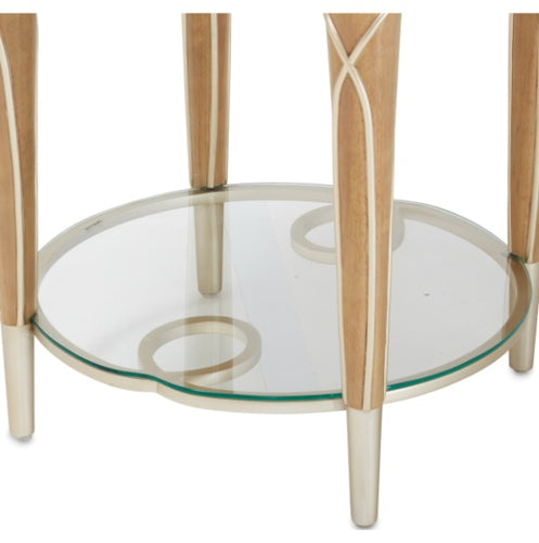 AICO Villa Cherie End Table in Caramel - Furniture Land (Milwaukee, WI)