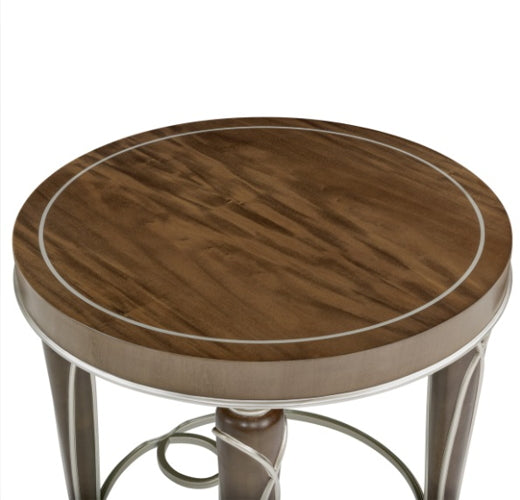 AICO Villa Cherie End Table in Hazelnut - Furniture Land (Milwaukee, WI)